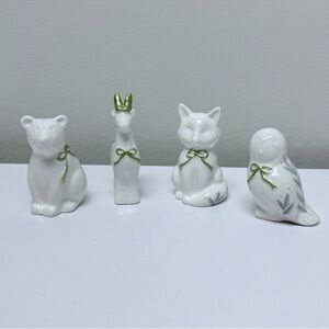 Target Bullseye Playground Full Set of 4 Ceramic Woodland Forest Animal Figurals